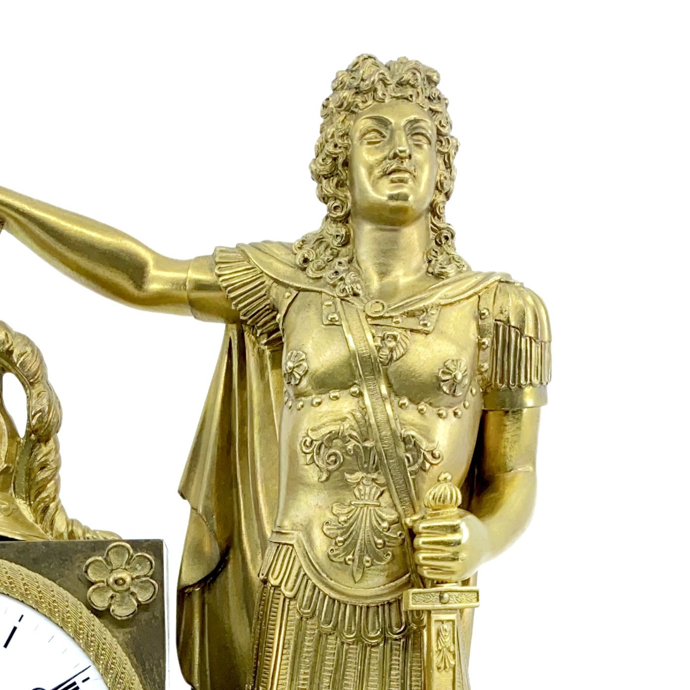 Pendule en bronze représentant LOUIS XIV Empereur