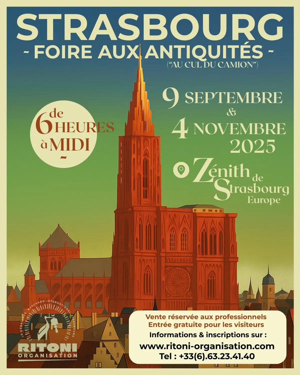 Flyer du Déballage d'antiquités au cul du camion zenith strasbourg